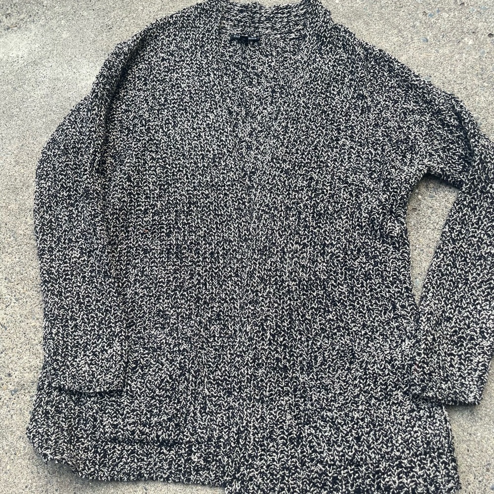 Eileen Fisher Black and White Cardigan Sweater XS